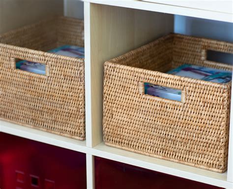 baskets for storage.